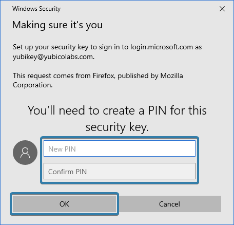 YubiKey setup in the context of a Microsoft 365 tenant